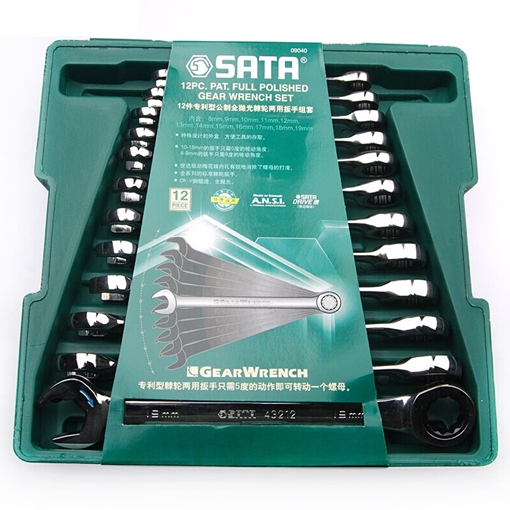 9040 世达两用扳手 12件套