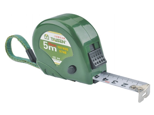 泰森 74系列绿塑料壳钢卷尺 2M