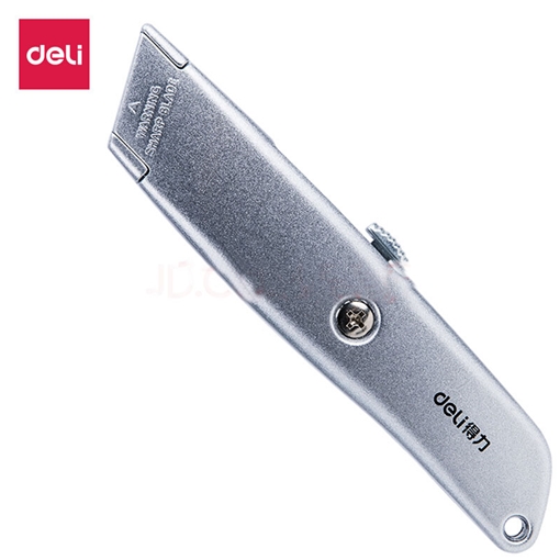 得力(deli) 银色2100 铝合金T型刀片美工刀 装修工具刀(适用切