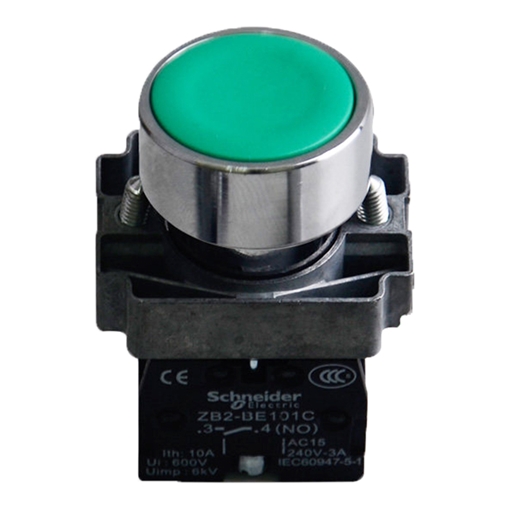 SCHNEIDER施耐德 金属按钮 XB2-BA31C(ZB2BZ101C+ZB2BA3C) 1个
